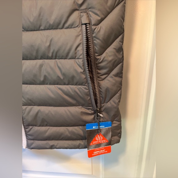 Columbia White Out Vest Mens Small Gray Puffer Omni-Heat Insulated New Tags - Picture 6 of 16